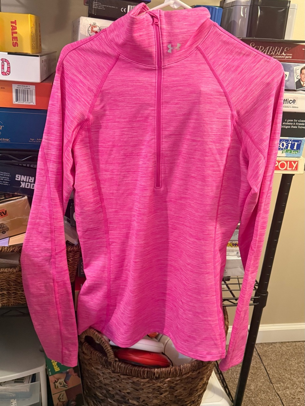 Under Armour Women’s Hot Pink Half-Zip Performance Pullover - Picture 1 of 3